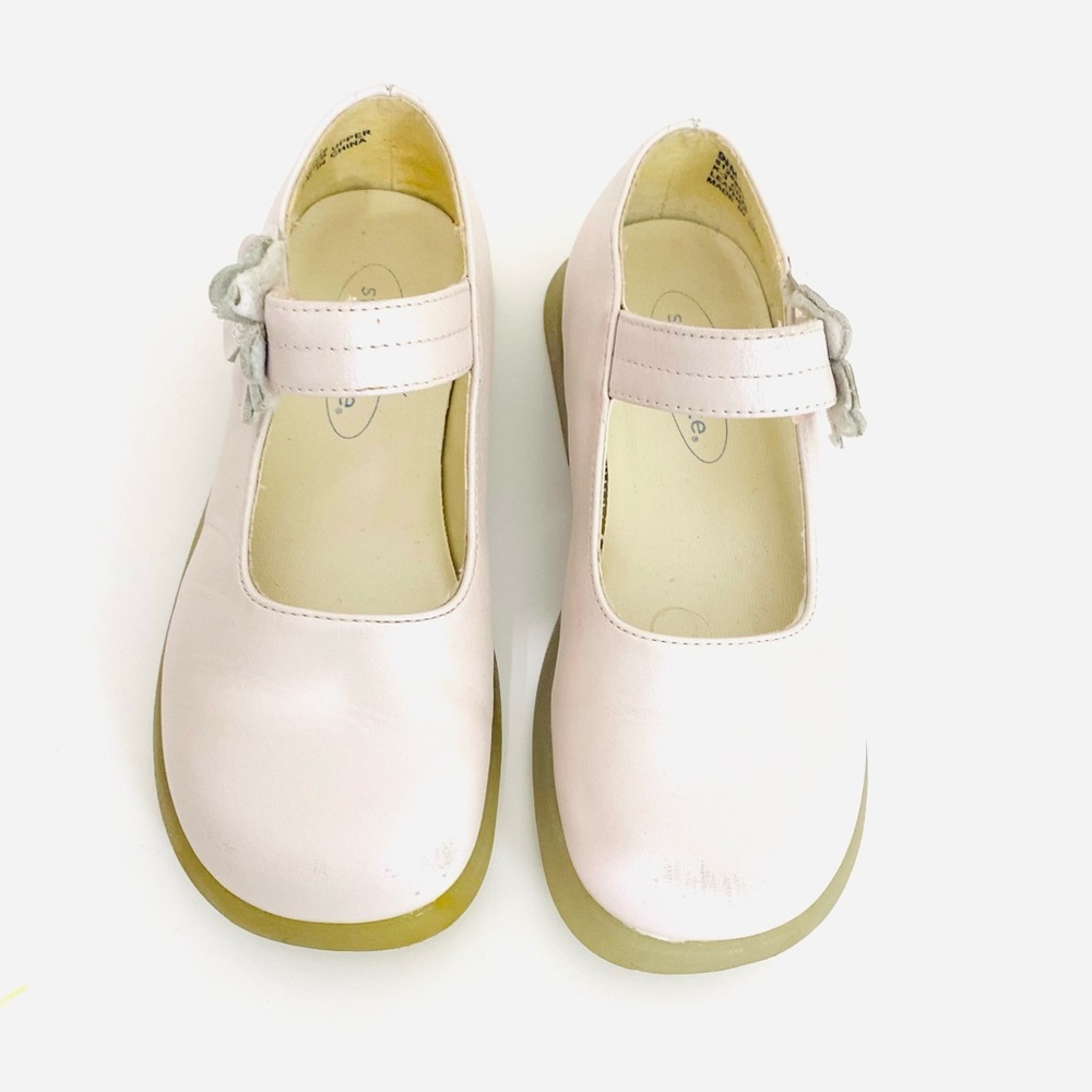 Stride Rite Light Pink Mary Jane Leather Shoes Girls Size 9.5